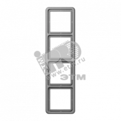 Рамка 4 поста универсальная ударопрочная серая Рамка 4 поста универсальная ударопрочная серая