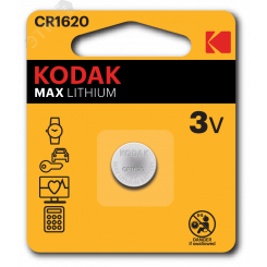 Батарейка Kodak CR1620-1BL MAX Lithium (60/240/50400)