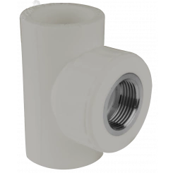 Тройник переходной с внутренней резьбой 32х1/2х32 (30/10) серый