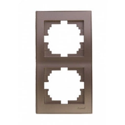 Рамка RAIN двойная вертикальная бронза матовая Рамка RAIN двойная вертикальная бронза матовая