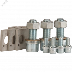 Комплект выводов для переднего присоединения двумя шинами или двумя кабелями с кабельными наконечниками М20, (количество 3шт.) Комплект выводов для переднего присоединения двумя шинами или двумя кабелями с кабельными наконечниками М20, (количество 3шт.)