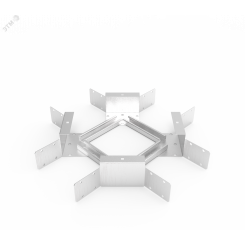 Кабельрост угловой  с R=100 мм крестообразный горизонтальный РУ1КГ.200.100.100.1,5.2