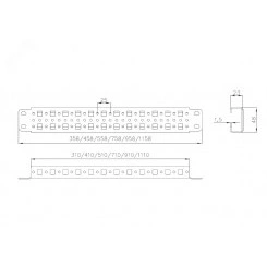 Профиль монтажный 23х48 для шкафов EMS ширина/глубина 1200 мм Профиль монтажный 23х48 для шкафов EMS ширина/глубина 1200 мм