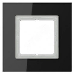 Рамка 1-я для горизонтальной/вертикальной установки  Серия- LS plus  Материал- стекло  Цвет- черный
