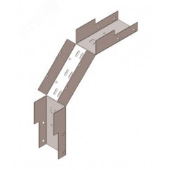 Лоток замковый перфорированный КСЗ 200х100-90 УТ1,5 для поворота трассы вниз на 90, оцинкованный лист(толщина покрытия 10 -18 мкм), S1,6