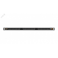 Панель 19 дюйм 05U 24 порта Кат.5e RJ45/8P8C неэкран. черная