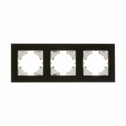 UGRA рамка 3-местная, алюминий, чёрный. UGRA рамка 3-местная, алюминий, чёрный.