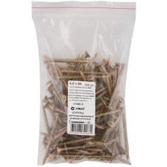 Шуруп универсальный 5х60 потайная головка, остроконечный, желтопассивированный (100шт)