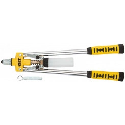 Заклепочник усиленный с длинными ручками, пластиковый контейнер 3.2-4.8 мм (430 мм) Заклепочник усиленный с длинными ручками, пластиковый контейнер 3.2-4.8 мм (430 мм)