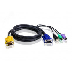 Кабель KVM VGA, PS/2, USB, 1.2 м.