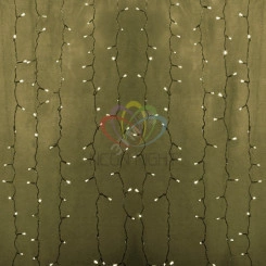 Гирлянда светодиодный Дождь 2х1,5 м, постоянное свечение, прозрачный провод, 230 В, диоды тёплый белый