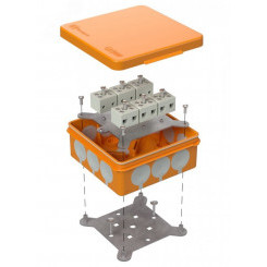 Коробка огнестойкая для о/п двухкомпонентная 60-0303-FR6.0-12 Е15-Е120 100х100х40 RAL2004 Промрукав (17 шт/уп)