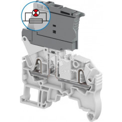 Клемма втычная ZK2.5-SF-R3 держатель предохранителя 5x20мм серая 2.5 мм.кв 2 зажима инди