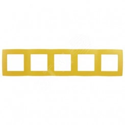 Рамка на 5 постов, Эра12, жёлтый, 12-5005-21 Рамка на 5 постов, Эра12, жёлтый, 12-5005-21