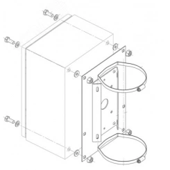 Кронштейн для крепления на опору коробок КМ и шкафов монтажных ШМ