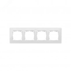 Рамка декоративная, 4 поста, Original, S82 Detail, белый-алюминий, Рамка декоративная, 4 поста, Original, S82 Detail, белый-алюминий,
