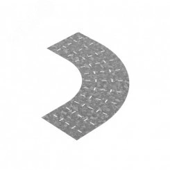 Донная вставка для поворота 90 град. для лотков НЛО 400 мм радиус 600 мм, толщ. 1,0 мм, Сендзимир цинк Донная вставка для поворота 90 град. для лотков НЛО 400 мм радиус 600 мм, толщ. 1,0 мм, Сендзимир цинк