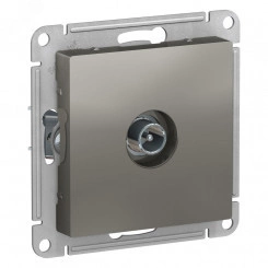 Розетка ATLASDESIGN TV проходная 4DB механизм сталь Розетка ATLASDESIGN TV проходная 4DB механизм сталь