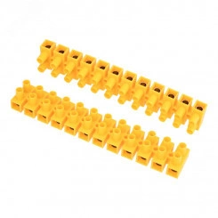 Колодка клеммная винтовая KВ-35 10-35, ток 80 A, полиэтилен желтый 10шт, REXANT Колодка клеммная винтовая KВ-35 10-35, ток 80 A, полиэтилен желтый 10шт, REXANT
