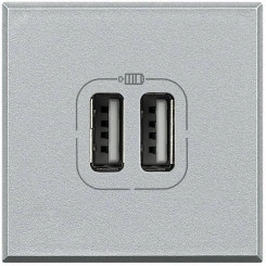 Axl Разъем для зарядки 2хUSB алюминий Axl Разъем для зарядки 2хUSB алюминий