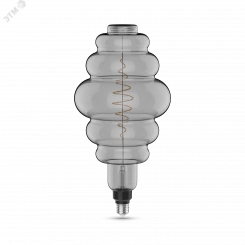 Лампа светодиодная филаментная LED 8.5 Вт 165 лм 1800К AC185-265В E27 Honeycomb теплая серая колба Black Filament Gauss