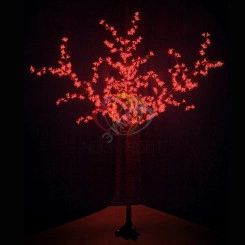 Дерево светодиодное Сакура, высота 2,4 м, крона 1,72м, красные диоды, IP 65, понижающий трансформатор в комплекте Дерево светодиодное Сакура, высота 2,4 м, крона 1,72м, красные диоды, IP 65, понижающий трансформатор в комплекте