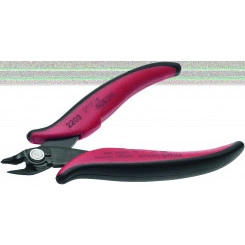 Бокорезы для электроники 128 мм (загнутые, без фаски до 1,6 мм с зажимом для провол.)