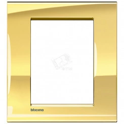 LivingLight Рамка прямоугольная 3+3 модуля Золото