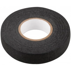 Лента тканевая на флисовой основе ( ПЭТ ) 19 мм х 0,3 мм х 15 м ( черная )