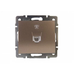 Розетка RAIN телефонная евро бронза матовая механизм Розетка RAIN телефонная евро бронза матовая механизм