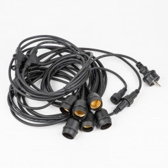 Гирлянда для освещения теплиц 5м + 3м сетевой шнур. 6 подвесов 1м с патроном E27 шаг 100см. UDL-K230 6/E27/5M IP54 BLACK BELT-LIGHT GREENHOUSE Чёрная. TM Uniel Гирлянда для освещения теплиц 5м + 3м сетевой шнур. 6 подвесов 1м с патроном E27 шаг 100см. UDL-K230 6/E27/5M IP54 BLACK BELT-LIGHT GREENHOUSE Чёрная. TM Uniel