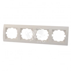 DERIY Рамка х4 гориз. белый