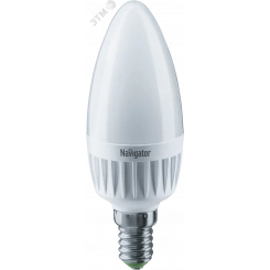 Лампа светодиодная LED 7вт Е14 диммируемая теплый матовая свеча