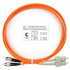 Шнур оптический duplex 1,5м SC-FC 62,5/125 мм LSZH