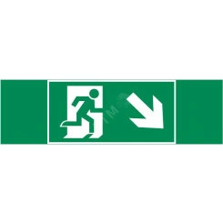 Пиктограмма ФИГУРА / СТРЕЛКА ВПРАВО ВНИЗ 310х90мм для аварийно-эвакуационного светильника Basic IP65 ВАРТОН