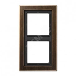 Рамка 2-я для горизонтальной/вертикальной установки  Серия- LS-Design  Материал- металл  Цвет- античная латунь