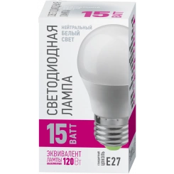 Лампа светодиодная 15вт OLL-G45-15-230-4K-E27-PROMO ОНЛАЙТ
