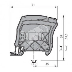 Разделитель цепей для клемм 4-35мм.кв CS-R1 Разделитель цепей для клемм 4-35мм.кв CS-R1