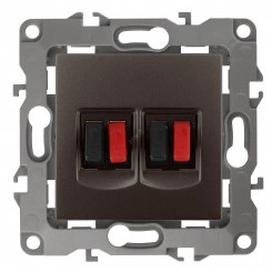 Розетка аудио двойная, Эра12, бронза, 12-3112-13 Розетка аудио двойная, Эра12, бронза, 12-3112-13