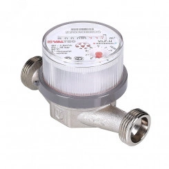 Счетчик воды универсальный 1/2' без сгонов межповерочный интервал 6 лет до +90 град 1.5м3 110 мм Счетчик воды универсальный 1/2' без сгонов межповерочный интервал 6 лет до +90 град 1.5м3 110 мм