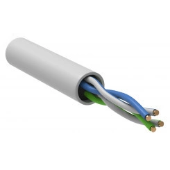Витая пара U/UTP кат.5E 2х2х24AWG solid PVCLS     нг(А)-LSLTx белый (500м)
