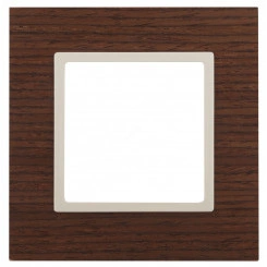 Рамка на 1 пост, дерево, Эра Elegance, дуб+сл.кость, 14-5301-09