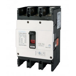 Автоматический выключатель в литом корпусе типа HGM, типоразмера 250AF, арт.HGM250L3PT4S0000C00250F (250А, 55кА, 3 полюса, регулируемый термомагнитный расцепитель, переднее подключение)