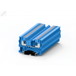Клемма TP 1-1 проходная Push-in, сечение 4 мм. кв., синяя Клемма TP 1-1 проходная Push-in, сечение 4 мм. кв., синяя