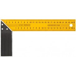 Угольник столярный желтый усиленный 250 мм Угольник столярный желтый усиленный 250 мм