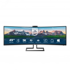 Монитор для компьютера 48.8'' VA,5120x1440,450cd,5мс,VGA,2xHDMI,DP,USB-Hub,Speakers,изогнутый