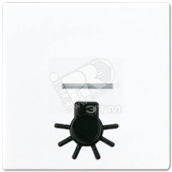 Клавиша с окошком для подсветки и рельефным символом  освещение   белая