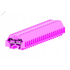 Клемма TB концевая 1-1 с бок. подключ. с защелк. ножками, сечение 1,5 мм. кв., розовая. Клемма TB концевая 1-1 с бок. подключ. с защелк. ножками, сечение 1,5 мм. кв., розовая.