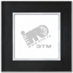 Рамка 1-я для горизонтальной/вертикальной установки  Серия- ACreation  Материал- стекло  Цвет- черный