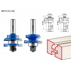 Набор фрез рамочных №3 41x23мм, хвостовик 12мм